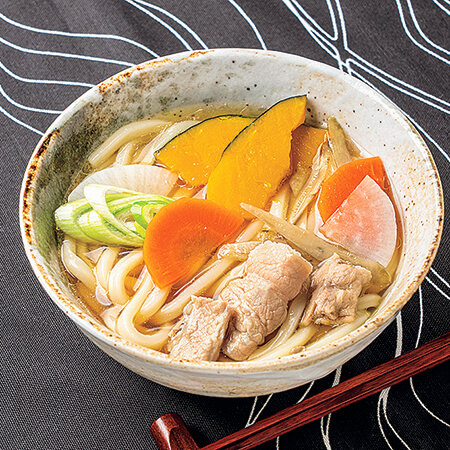 公式】けんちんうどん(2人前)のレシピ(やさいだしレシピ) | とれたて