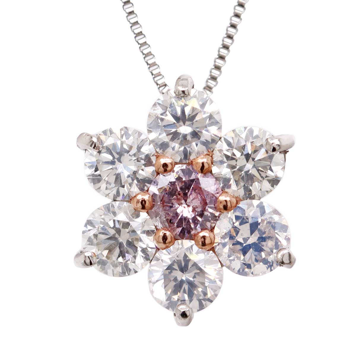 プラチナピンクダイヤモンドペンダントNO24-976 買い尽くし 