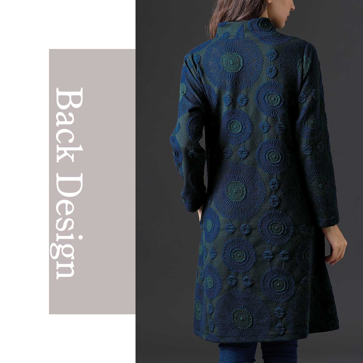 公式】 【終】【完売】ふくれジャカードハイネックチュニック