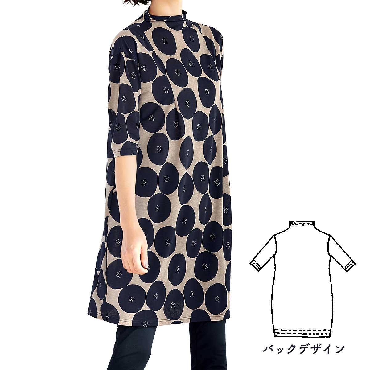 公式】 【完売】大柄プリントコクーンチュニック (ファッション) 商品