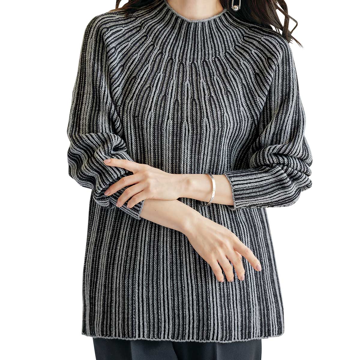 公式】 ホールガーメント(R)ストライプセーター (ファッション) 商品