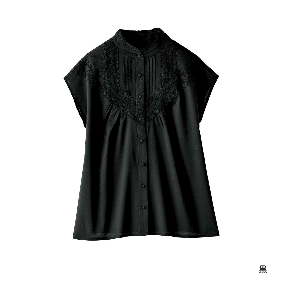 定価3万✨ カレンソロジー　レースタックブラウス　コットンリネン　ピンタック 定価3万✨ カレンソロジー レースタックブラウス コットンリネン