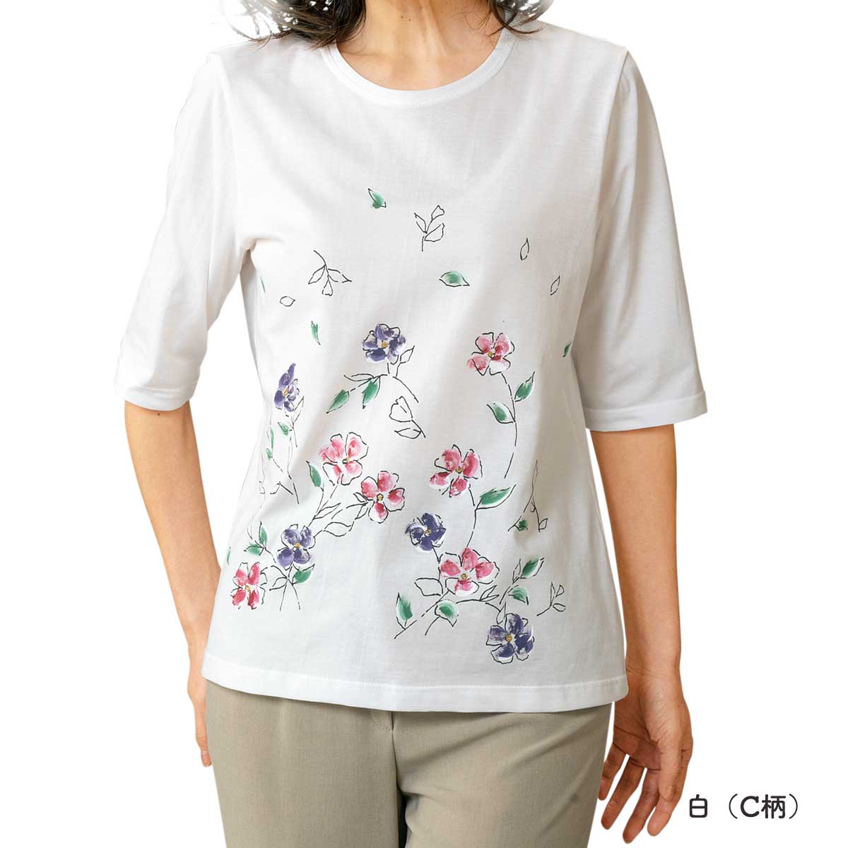 ハンドメイドあきt 公式】 京風手描きプリントTシャツ (ファッション) 商品詳細