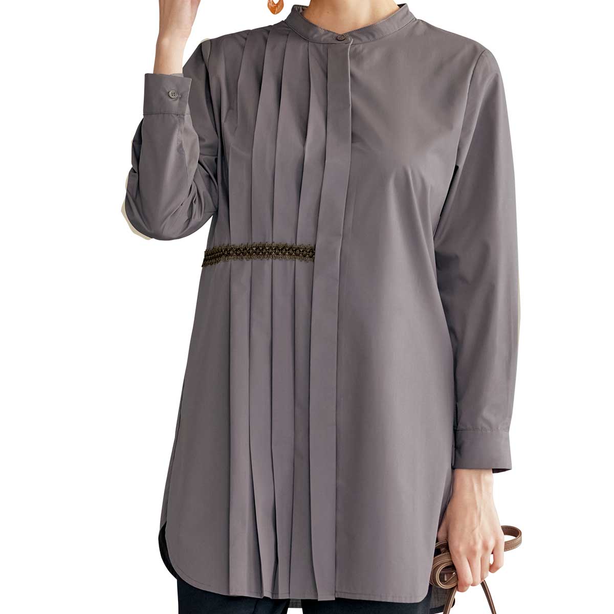 公式】 プリーツデザインシャツチュニック (ファッション) 商品詳細