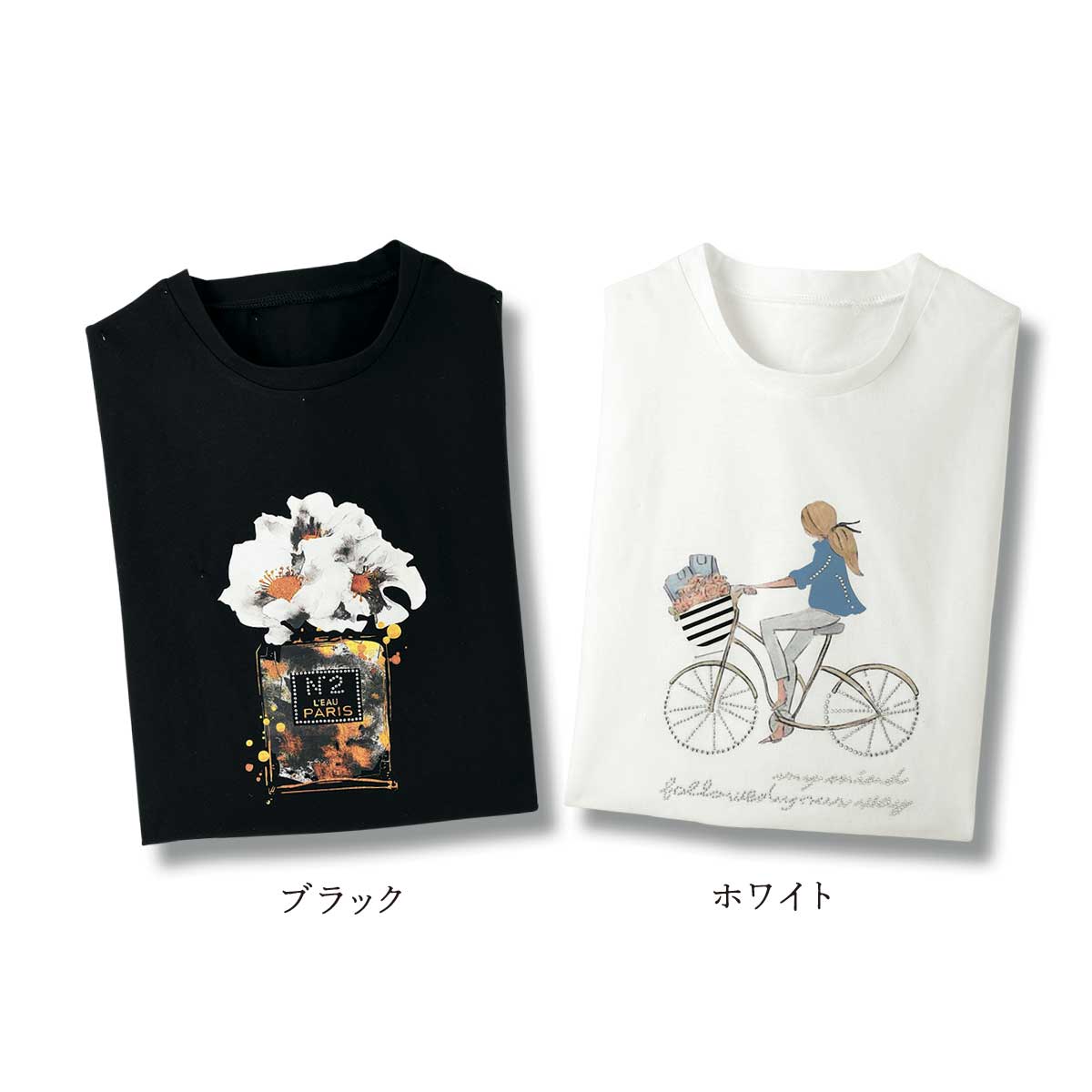 公式】 イラストプリントTシャツ2色組 (ファッション) 商品詳細ページ