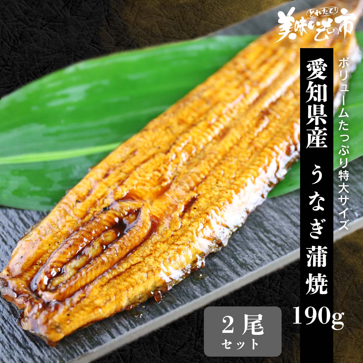 公式】 【訳あり】愛知県産 うなぎ蒲焼190g 2尾セット (魚)| とれたて
