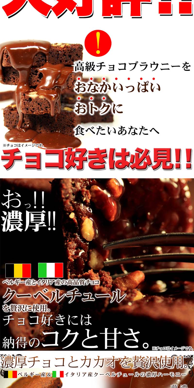 公式】 【訳あり】チョコブラウニー1kg（WEB限定） (おやつ・菓子