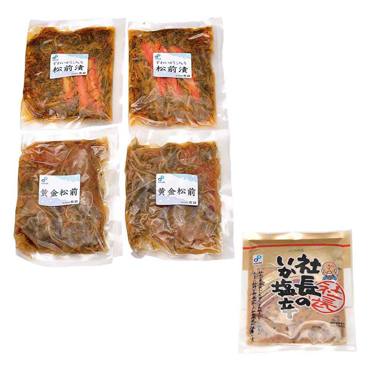 【フリーダ様☆確定】プレうに・黄金・明太・いか刺し松前漬の4kgセット プレうに・黄金・明太・いか刺し松前漬の4kgセット