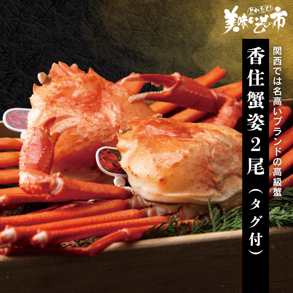 公式】 【終】【完売】香住ガニ姿2尾（タグ付き） (蟹)| とれたて
